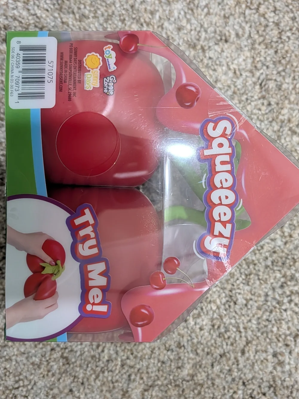 Red Cherry Squeeezy Squish Toys
